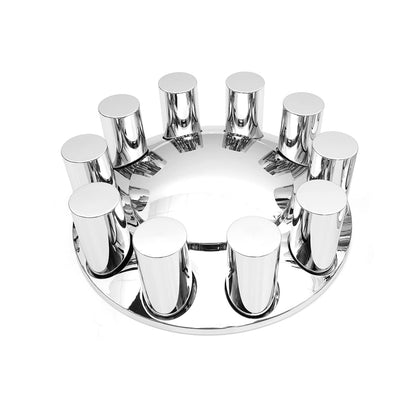 Semi Truck Lug Nut Covers – 33mm Chrome, Screw - On ABS (Set) - RoadWest Truck Parts - B0B2885G8Q - High Soar