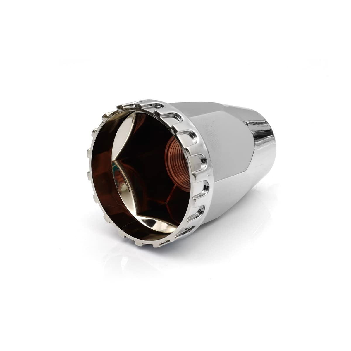 Semi Truck Lug Nut Covers – 33mm Chrome, Screw - On ABS (Set) - RoadWest Truck Parts - B0B2885G8Q - High Soar