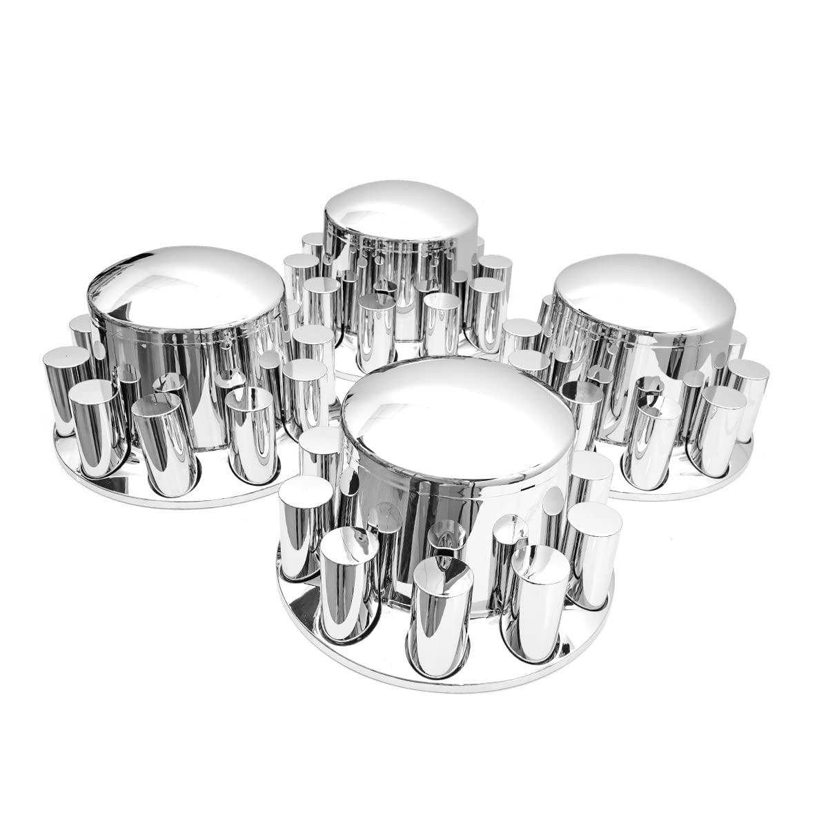 Semi Truck Lug Nut Covers – 33mm Chrome, Screw - On ABS (Set) - RoadWest Truck Parts - B0B289ZS11 - High Soar