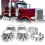 Semi Truck Lug Nut Covers – 33mm Chrome, Screw - On ABS (Set) - RoadWest Truck Parts - YY-U306-02TFR6 - High Soar