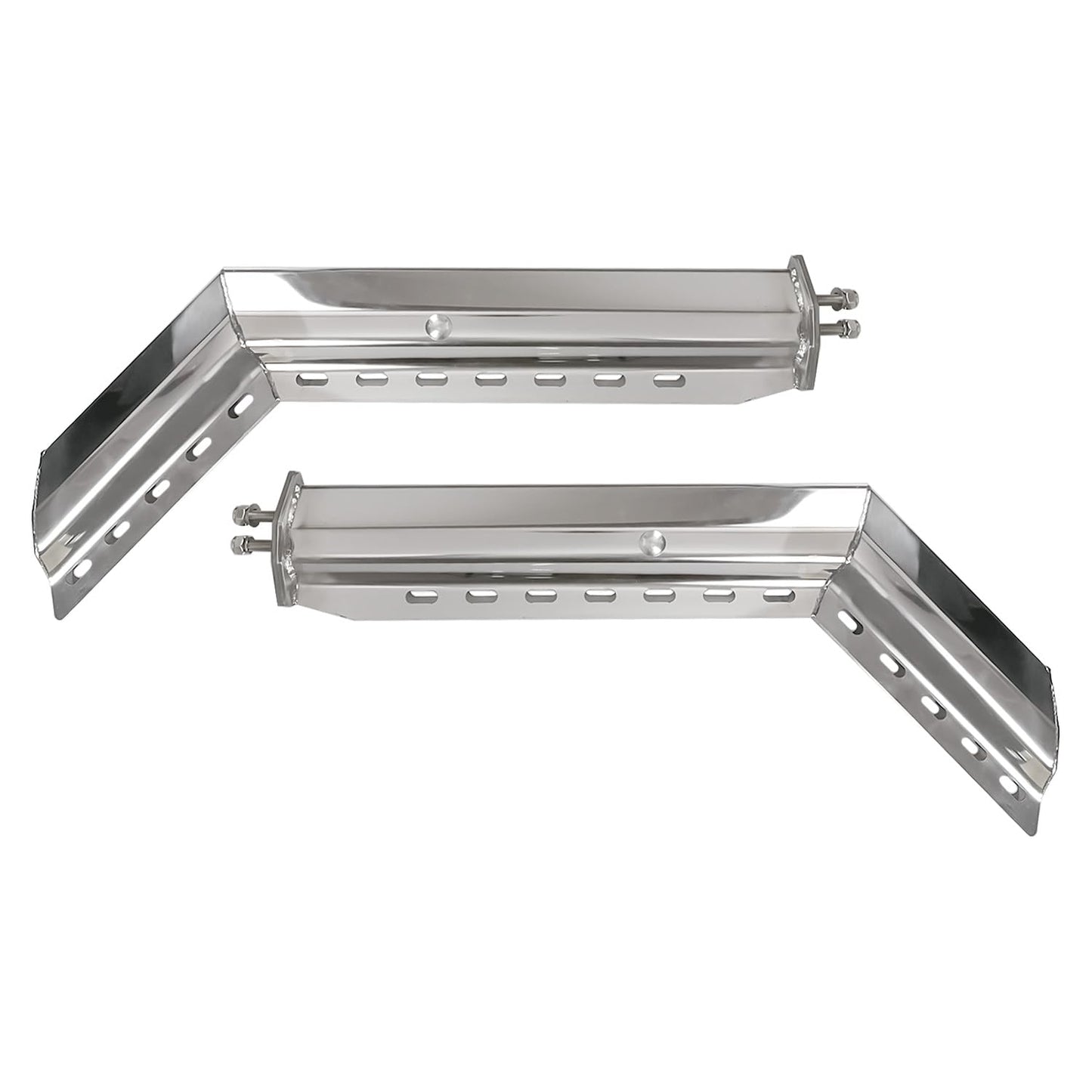 Semi Truck Mud Flap Hanger Pair – 30" Stainless Steel, 2.5" Bolt Spacing (2pcs) - RoadWest Truck Parts - B0FSCYDNFN - High Soar