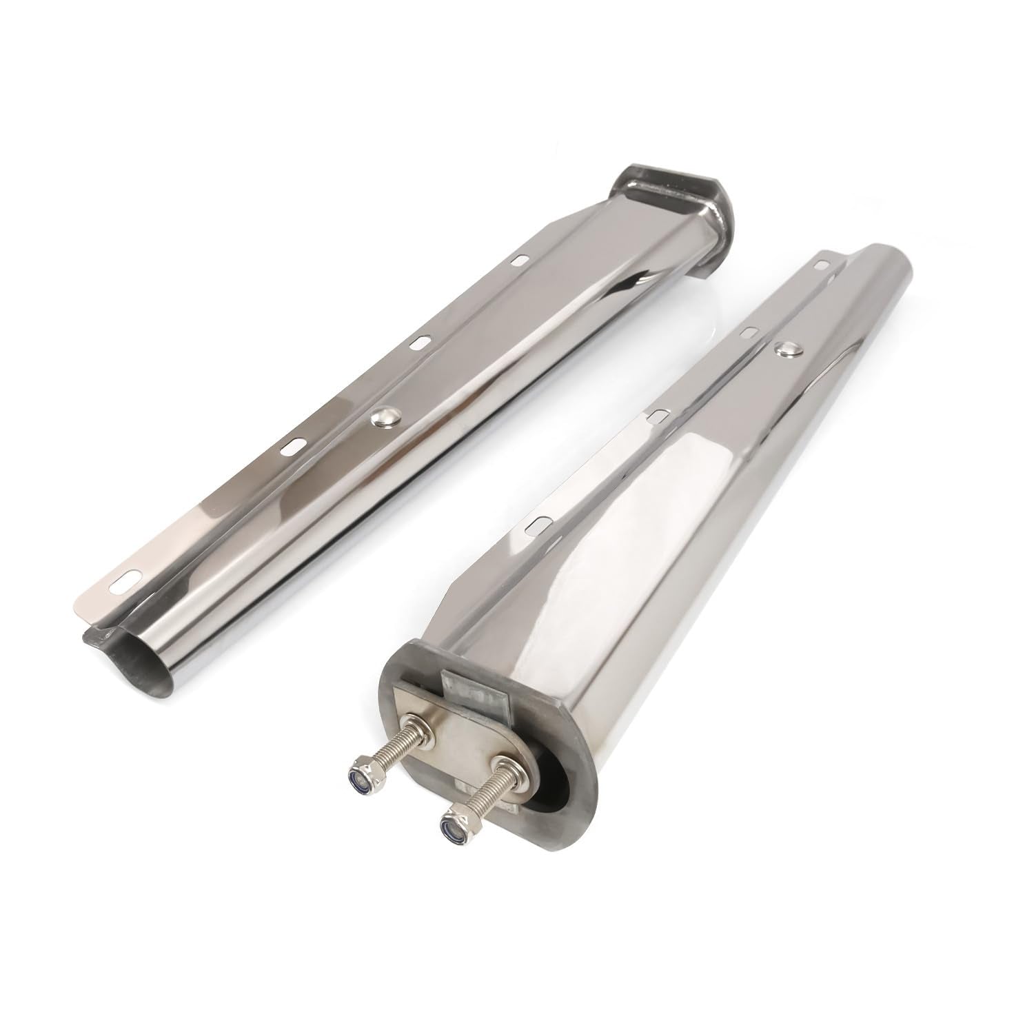 Semi Truck Mud Flap Hanger Pair – 30" Stainless Steel, 2.5" Bolt Spacing (2pcs) - RoadWest Truck Parts - B0FSD1HWWG - High Soar