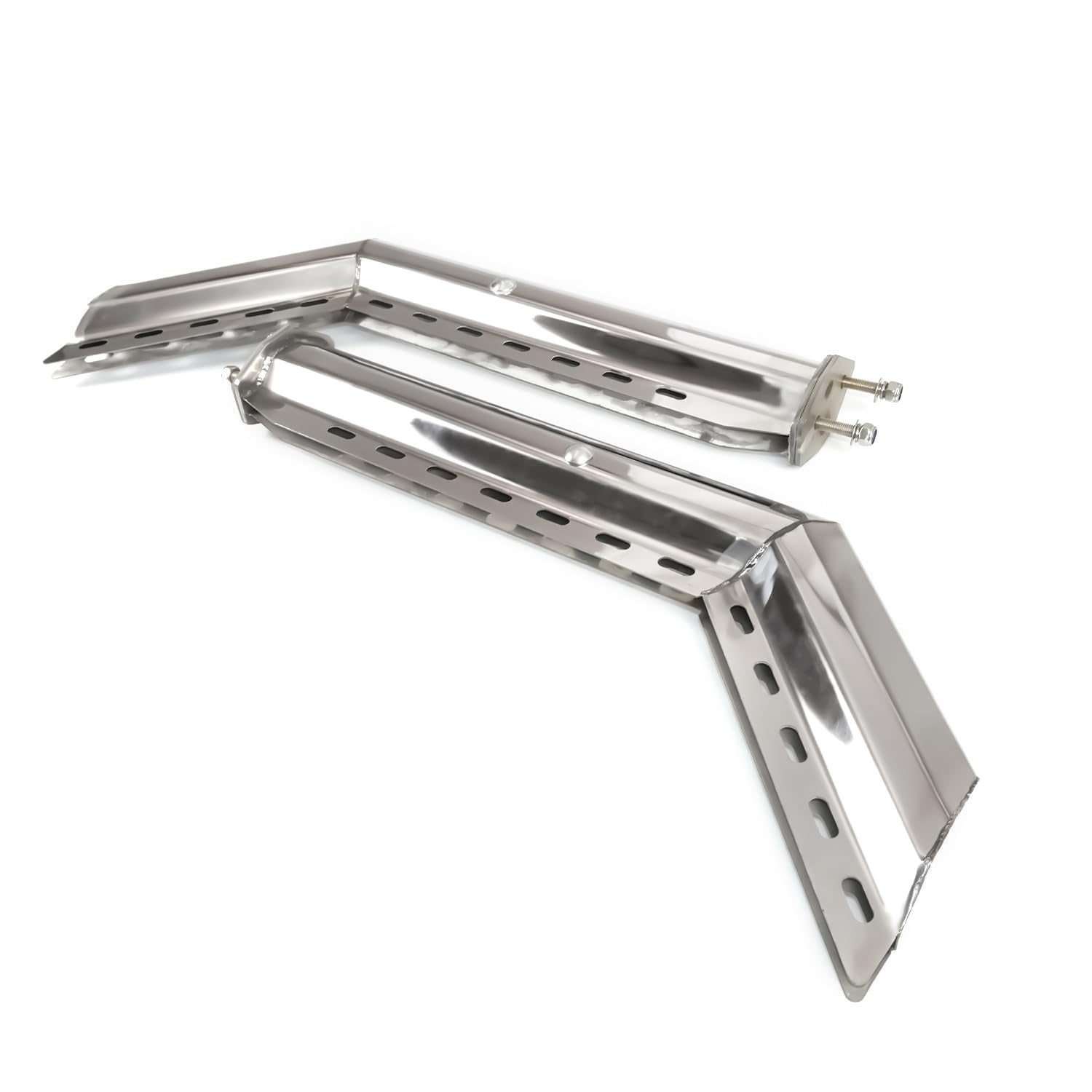 Semi Truck Mud Flap Hanger Pair – 30" Stainless Steel, 2.5" Bolt Spacing (2pcs) - RoadWest Truck Parts - B0FSD1HWWG - High Soar