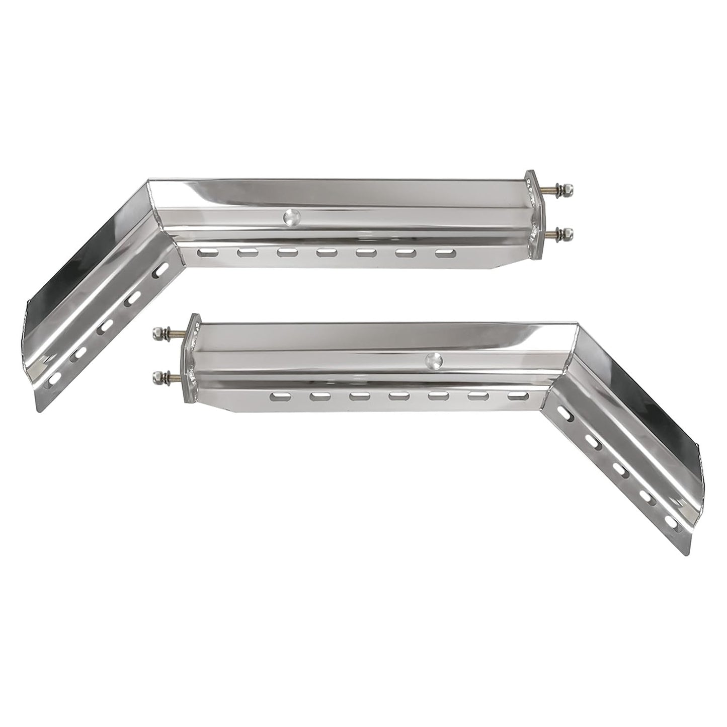 Semi Truck Mud Flap Hanger Pair – 30" Stainless Steel, 2.5" Bolt Spacing (2pcs) - RoadWest Truck Parts - B0FSD1HWWG - High Soar