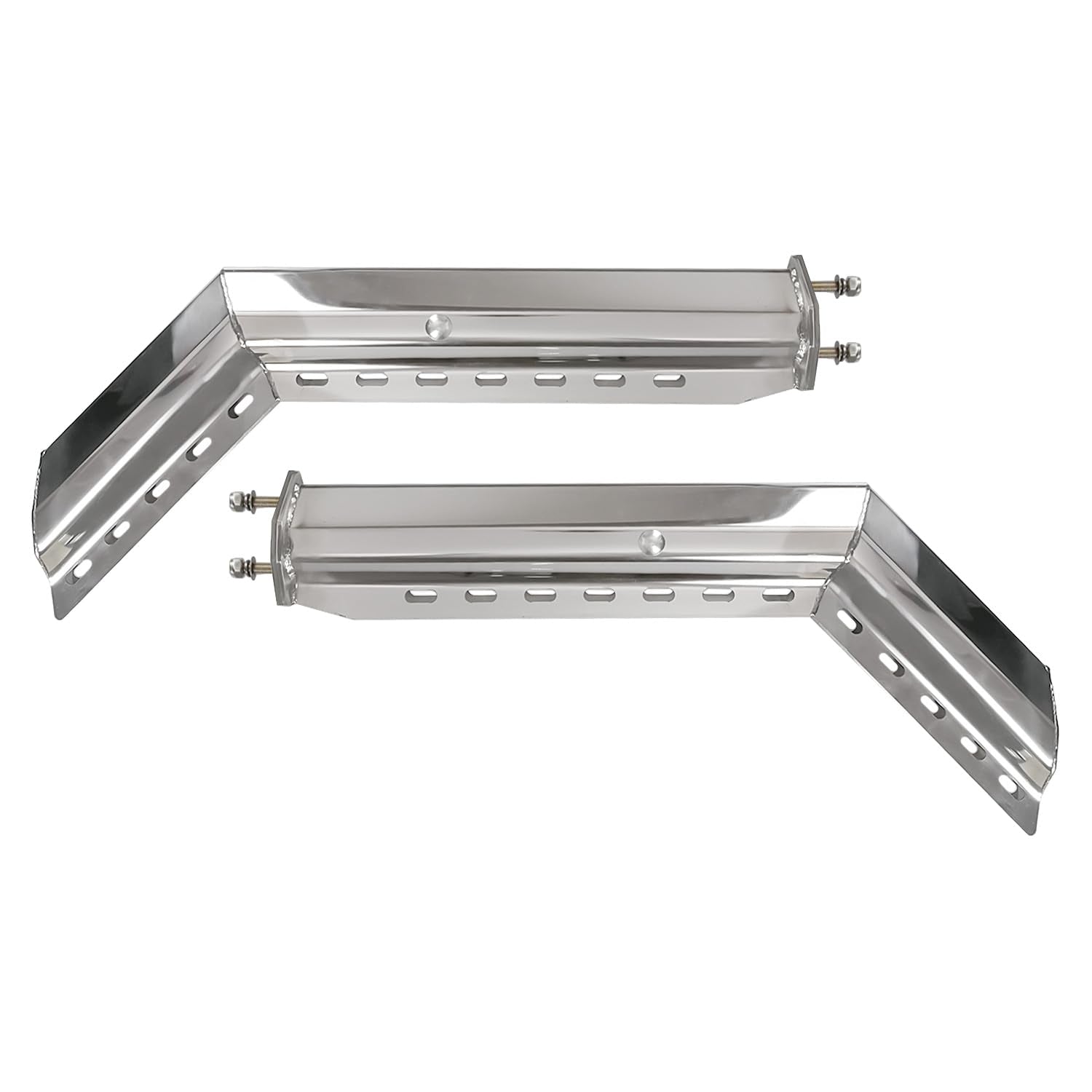 Semi Truck Mud Flap Hanger Pair – 30" Stainless Steel, 2.5" Bolt Spacing (2pcs) - RoadWest Truck Parts - B0FSD1HWWG - High Soar