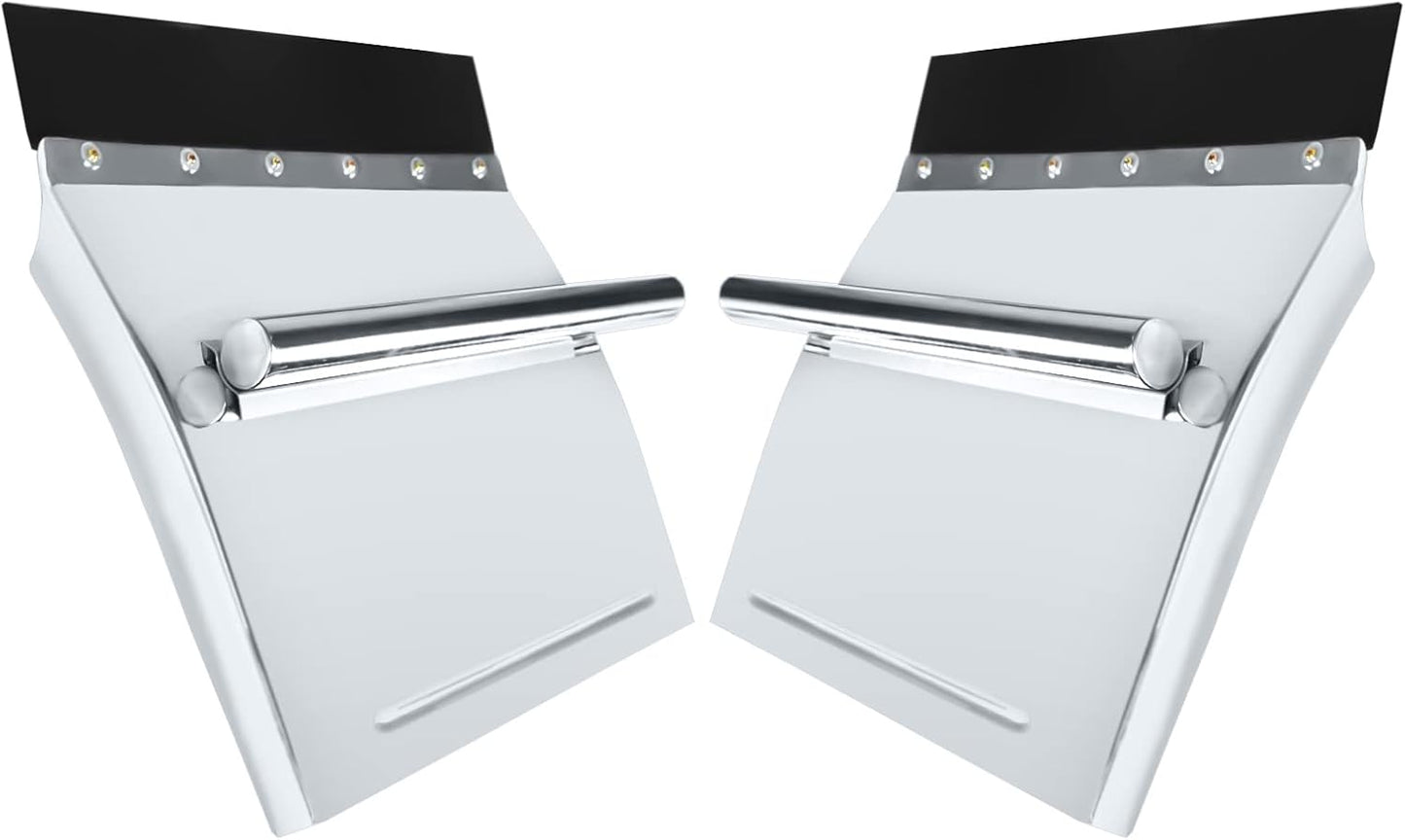 Semi Truck Quarter Fender Kit 24"×24" – Black Poly w/ Mounting Hardware - RoadWest Truck Parts - MZ-U322-02B - High Soar