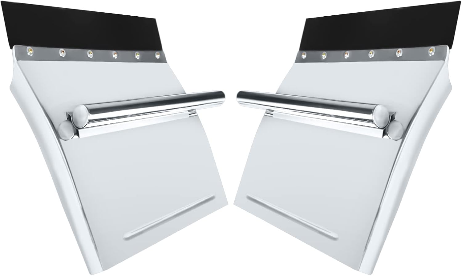 Semi Truck Quarter Fender Kit 24"×24" – Black Poly w/ Mounting Hardware - RoadWest Truck Parts - MZ-U322-02B - High Soar