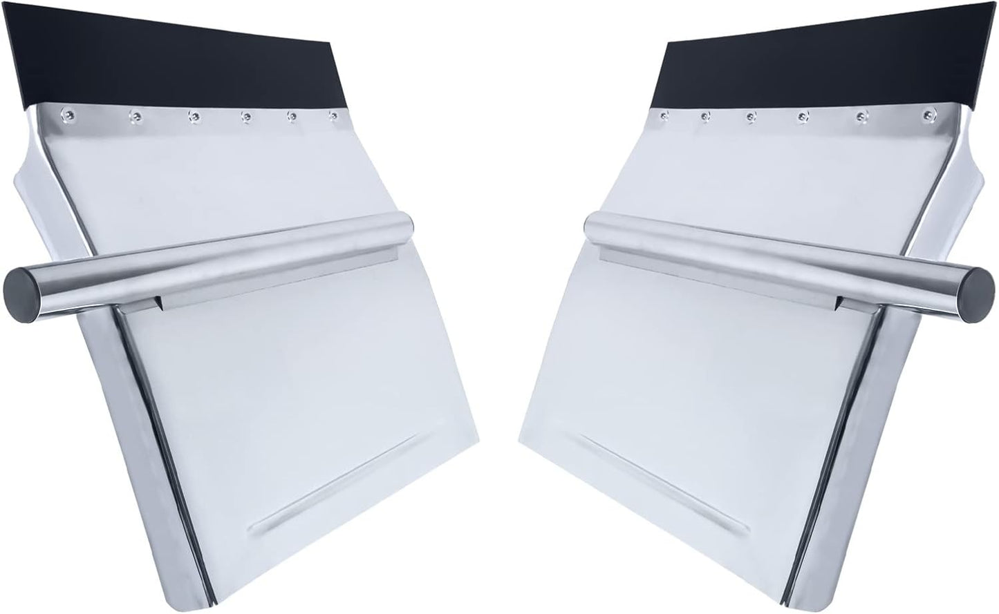 Semi Truck Quarter Fender Kit 24"×24" – Black Poly w/ Mounting Hardware - RoadWest Truck Parts - MZ-U322-02B - High Soar