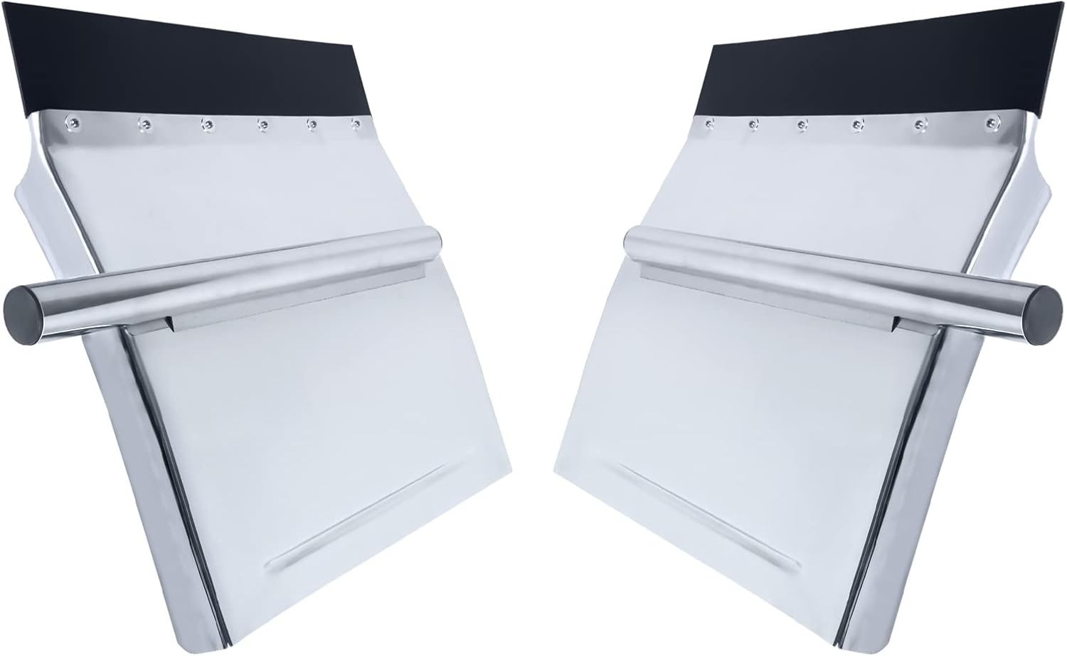 Semi Truck Quarter Fender Kit 24"×24" – Black Poly w/ Mounting Hardware - RoadWest Truck Parts - MZ-U322-02B - High Soar