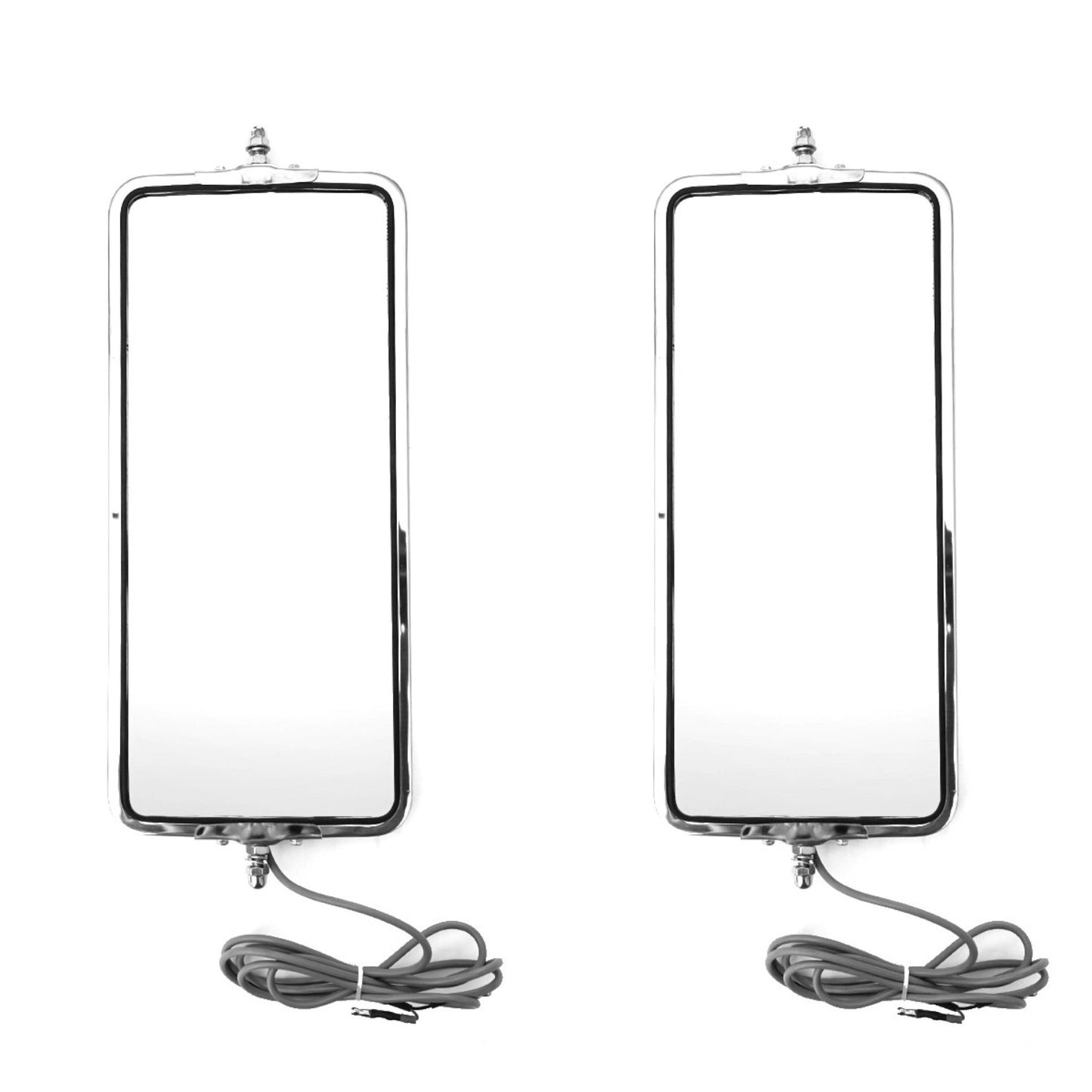 Peterbilt 335–389 Stainless Door Mirror Pair – Heated (Left & Right)