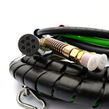 Tractor Trailer 3 - in - 1 Air Line Hose Kit – ABS 7 - Way Power Cable + Dual Air Hoses (12/15 ft) - RoadWest Truck Parts - MZ-U309-02 - High Soar