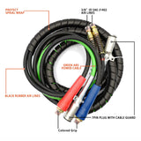 Tractor Trailer 3 - in - 1 Air Line Hose Kit – ABS 7 - Way Power Cable + Dual Air Hoses (12/15 ft) - RoadWest Truck Parts - MZ-U309-02 - High Soar