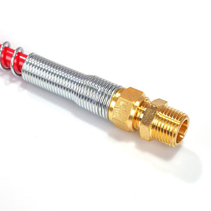 Tractor Trailer Coiled Air Brake Line Set – 15 ft, 1/2" NPT Brass Fittings (Red/Blue) - RoadWest Truck Parts - B0BY1Q2R7C - High Soar