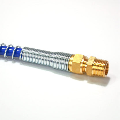 Tractor Trailer Coiled Air Brake Line Set – 15 ft, 1/2" NPT Brass Fittings (Red/Blue) - RoadWest Truck Parts - B0BY1Q2R7C - High Soar