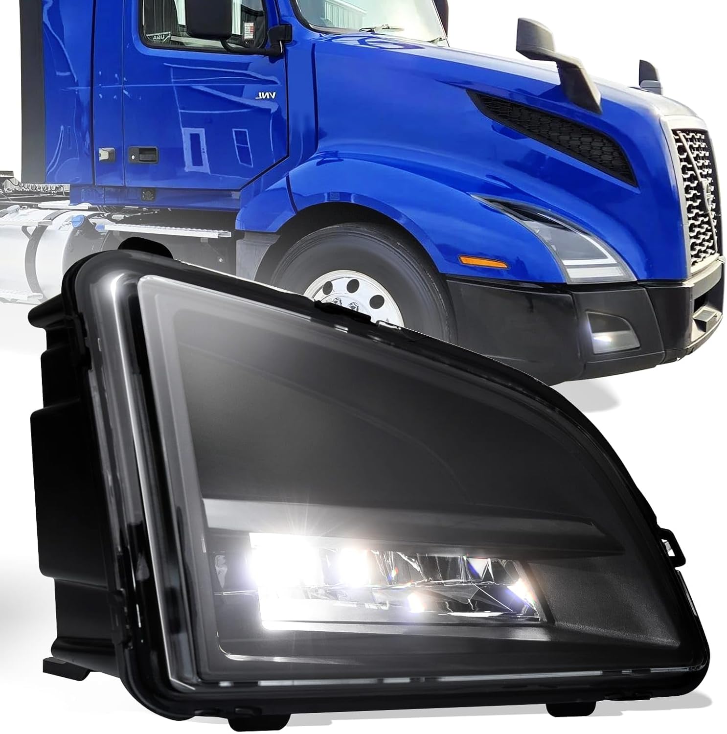 Volvo VNL (2018+) LED Fog Light Assembly – LH Driver - RoadWest Truck Parts - B0DQPSK5Y5 - High Soar
