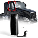 Volvo VNL Door Mirror Assembly – Chrome Heated Power w/ LED Turn Signal (2004–2017) - RoadWest Truck Parts - MZ-7201B-R - High Soar