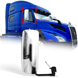 Volvo VNL Door Mirror Assembly – Chrome Heated Power w/ LED Turn Signal (2004–2017) - RoadWest Truck Parts - MZ-7201E-R - High Soar