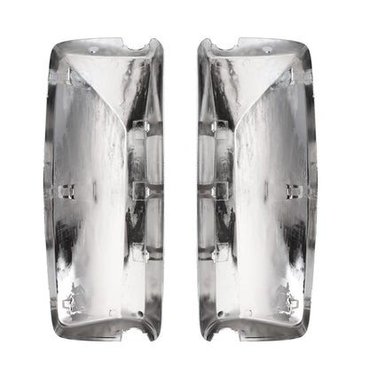 Volvo VNL Door Mirror Cover Set Pair (2004–2017) – Chrome / Black - RoadWest Truck Parts - B09WR6CH6Z - High Soar