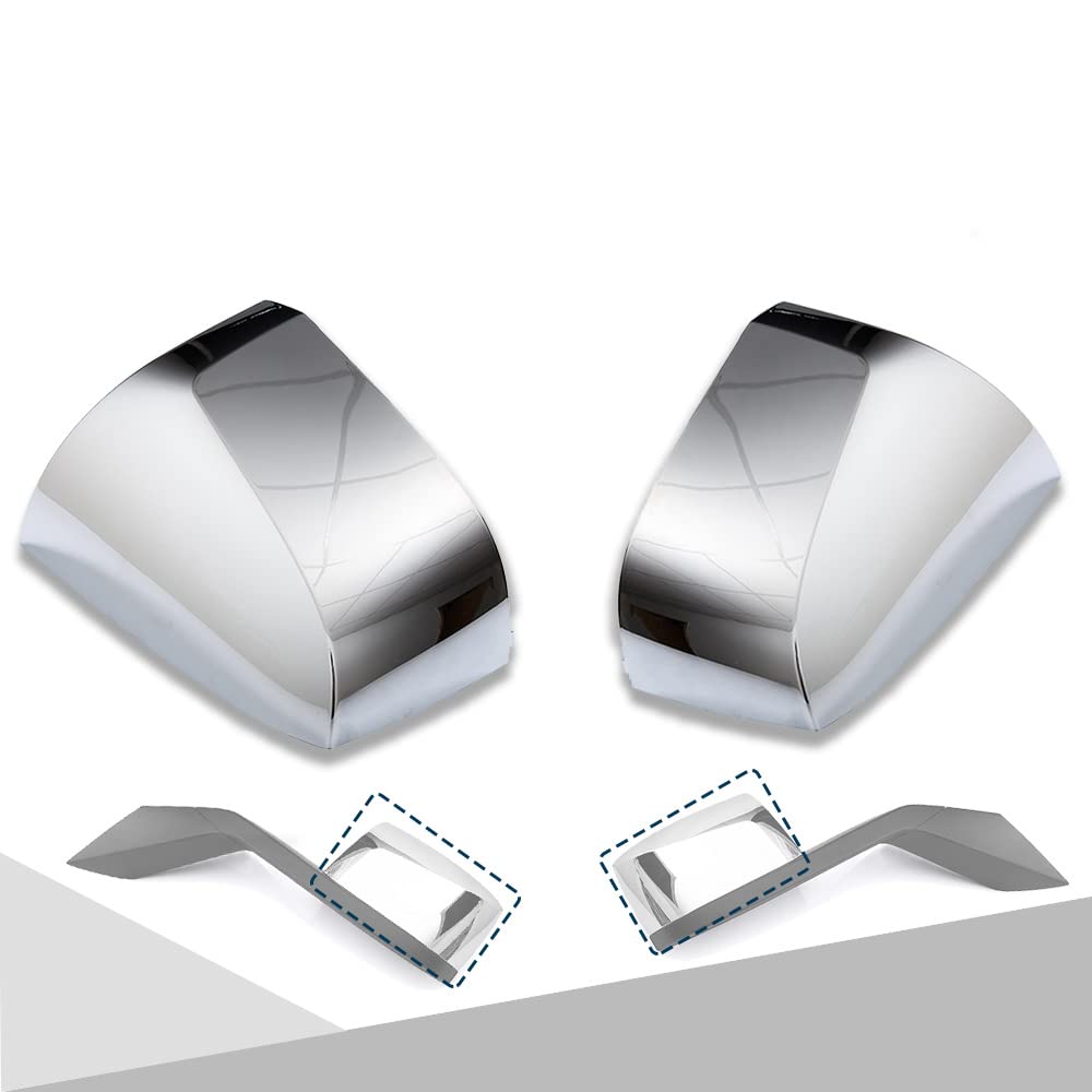 Volvo VNL Hood Mirror Covers Pair (2004–2017) – Chrome (Driver & Passenger) - RoadWest Truck Parts - B0B2HWPXN1 - High Soar