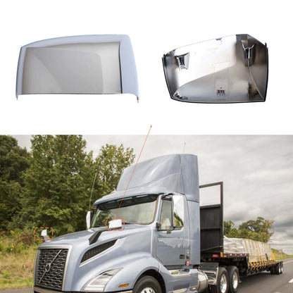 Volvo VNL Hood Mirror Covers Pair (2004–2017) – Chrome (Driver & Passenger) - RoadWest Truck Parts - B0B2HWPXN1 - High Soar