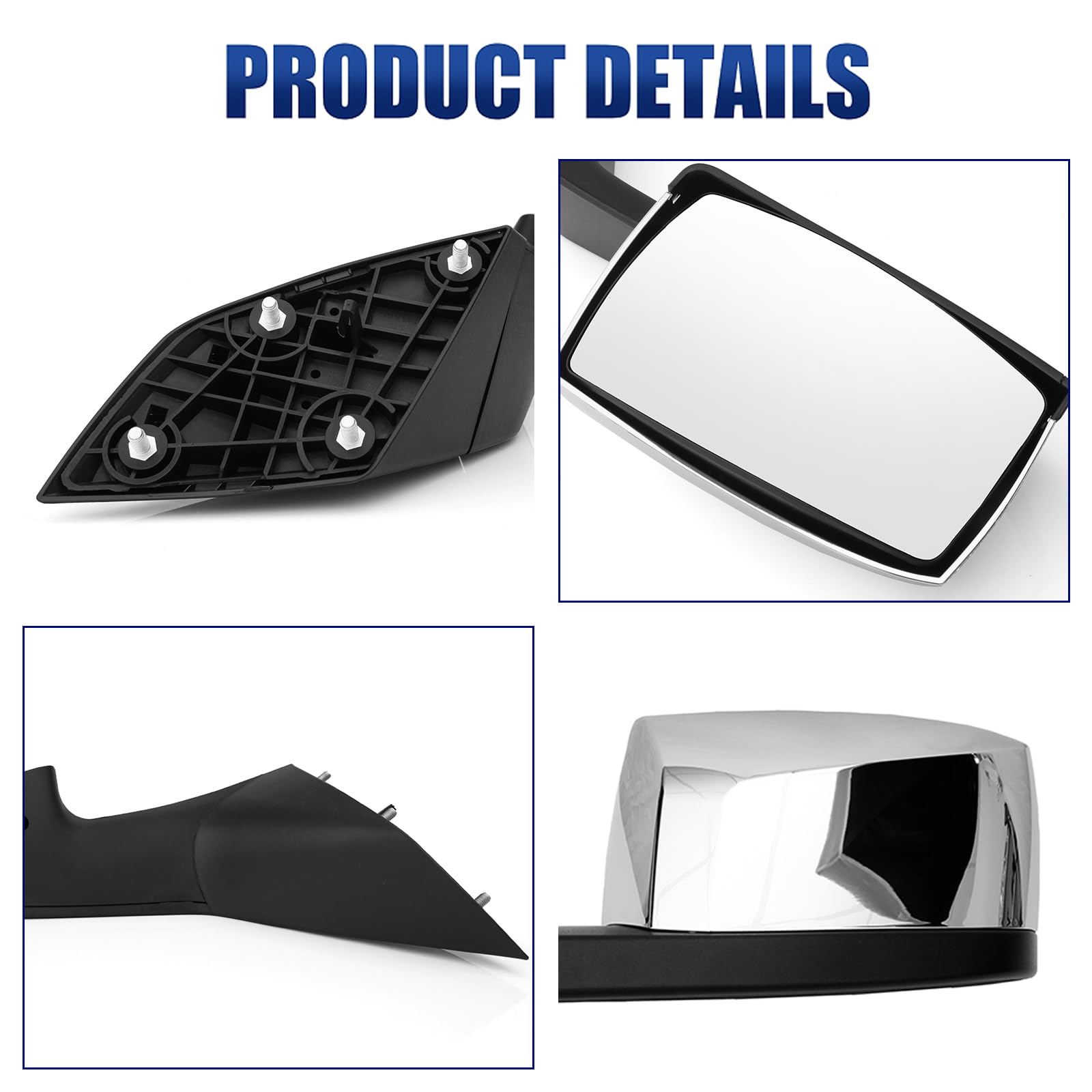 Volvo VNL Hood Mirrors w/ Arms (2004–2014) – Hood Mount - RoadWest Truck Parts - B08DXP21PJ - High Soar