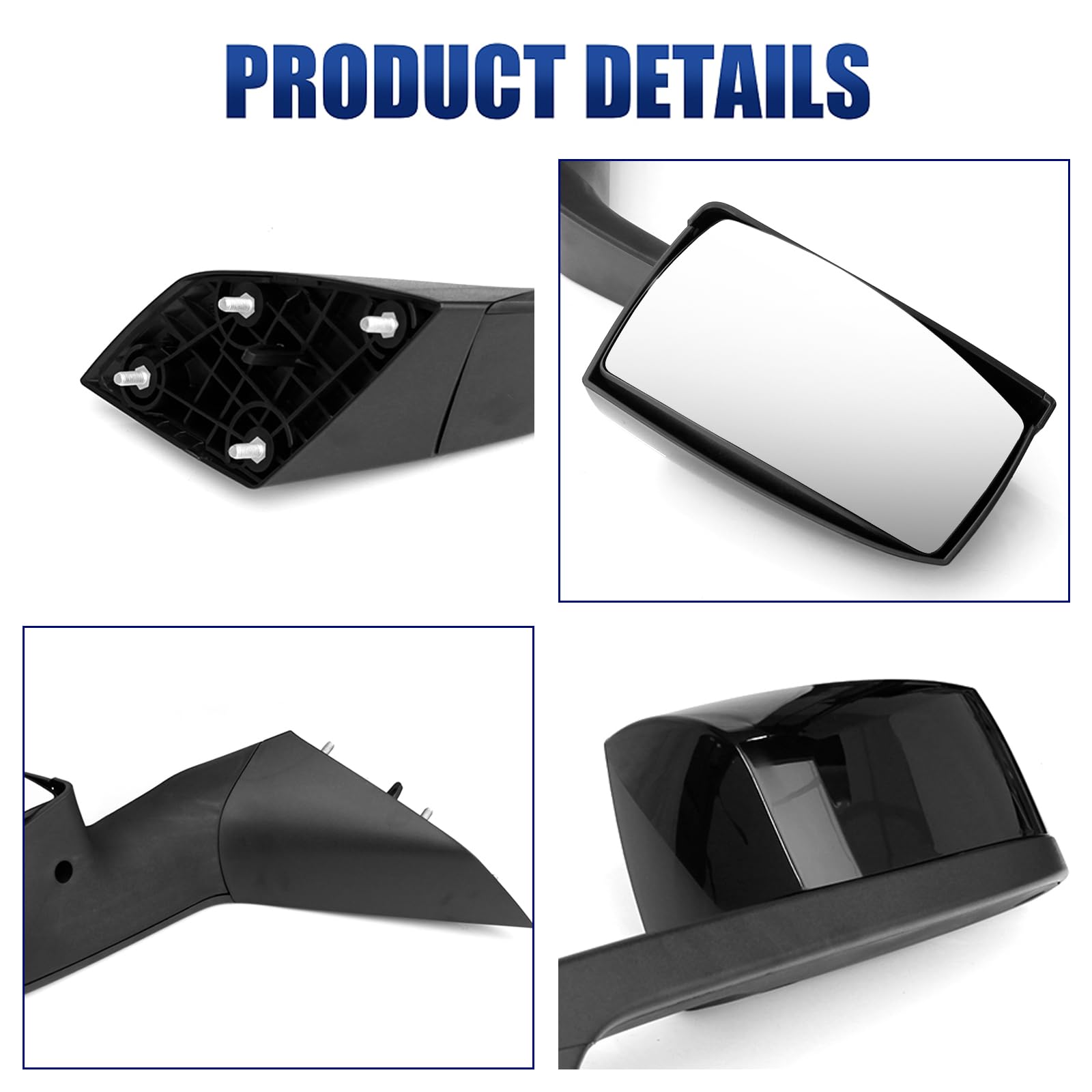 Volvo VNL Hood Mirrors w/ Arms (2004–2014) – Hood Mount - RoadWest Truck Parts - B08DXP21PJ - High Soar