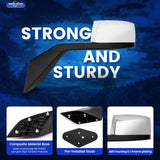 Volvo VNL Hood Mirrors w/ Arms (2004–2014) – Hood Mount - RoadWest Truck Parts - B08DXP21PJ - High Soar
