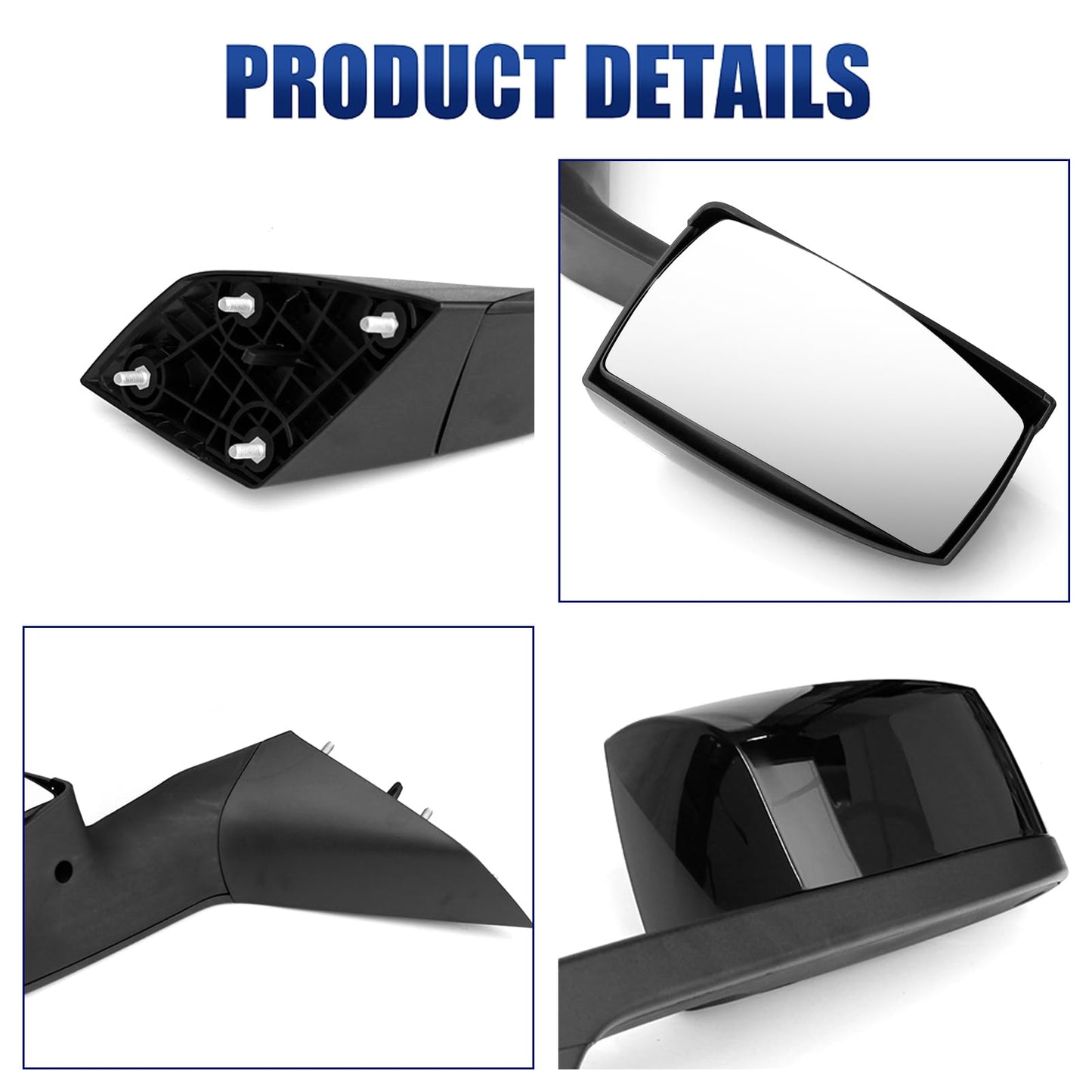 Volvo VNL Hood Mirrors w/ Arms (2004–2014) – Hood Mount - RoadWest Truck Parts - B08DXP21PJ - High Soar