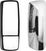Volvo VNL/VNM/VNX Door Mirror – Chrome Heated Power w/ LED Turn Signal (RH Passenger) - RoadWest Truck Parts - MZ-7202E-R - High Soar