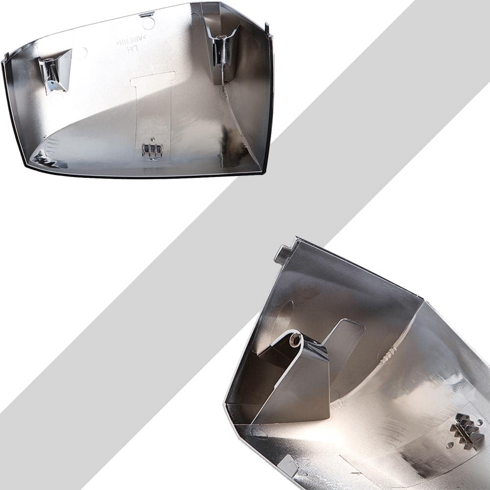 Volvo VN/VNL/VNM Hood Mirror Covers Pair (2004–2017) – Chrome / Black - RoadWest Truck Parts - B09WTVQ221 - High Soar