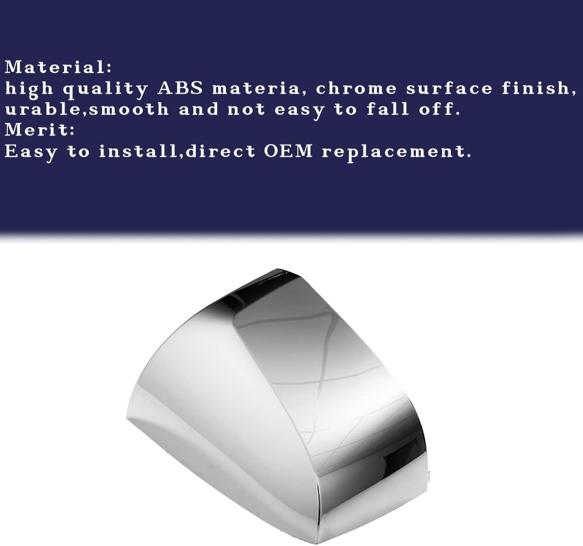 Volvo VN/VNL/VNM Hood Mirror Covers Pair (2004–2017) – Chrome / Black - RoadWest Truck Parts - B09WTVQ221 - High Soar